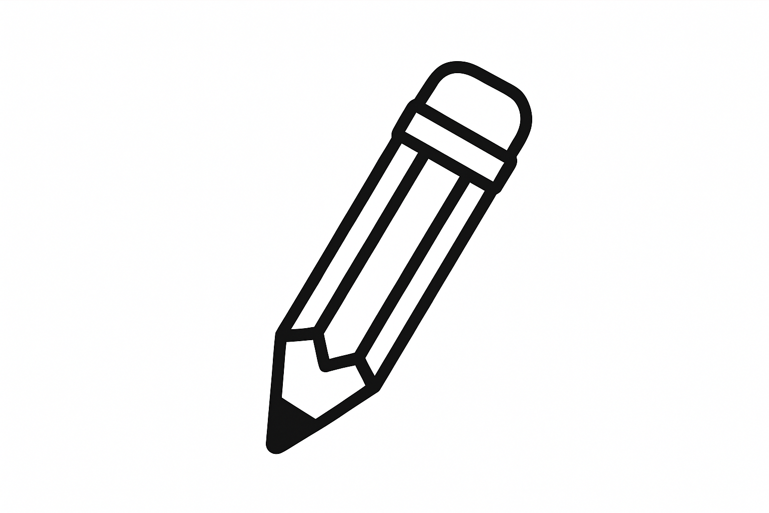just the pencil, and in black and white